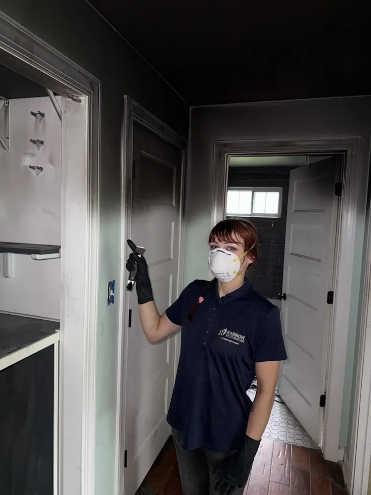 Around the Clock Water Restoration technician on a job in Huntsville